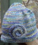 Curled Hat, Malabrigo Arroyo Yarn, color 416  indiecita
