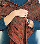 Malabrigo Arroyo Yarn, color marte, shawl pattern