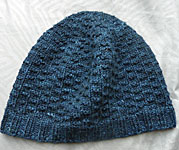 Malabrigo Arroyo Yarn prussia blue hat pattern