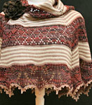 Malabrigo Arroyo Yarn,color chispas knit shawl