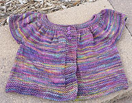 Child's Dress, Malabrigo Arroyo Yarn, color 866 arco iris