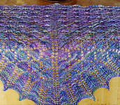 Lace shawl; Malabrigo Arroyo Yarn, color 866 arco iris
