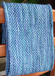 cowl neck scarf, Malabrigo Arroyo Yarn, color 856 azules