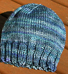 Hat, Cap, Malabrigo Arroyo Yarn, color 856 azules