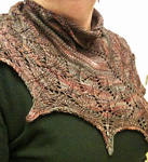Malabrigo Arroyo Yarn color chispas knitted Lace scarf