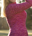 Crewneck pullover sweater; Malabrigo Arroyo Yarn, color 57 english rose