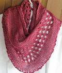 Lacey Scarf  free knitting pattern, Malabrigo Arroyo Yarn, color 57 english rose