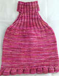 Child's dress, Malabrigo Arroyo Yarn, color 57 english rose
