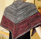 knit shawl, wrap; Malabrigo Arroyo Yarn, color 43  plomo