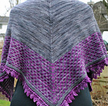 Prayer shawl; Malabrigo Arroyo Yarn, color 43  plomo
