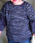 Child's Pullover Sweater, Malabrigo Arroyo Yarn, color 43  plomo