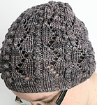 Knitted Cap, Malabrigo Arroyo Yarn, color 43  plomo