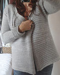 Malabrigo Merino Worsted color pearl knit open front cardigan sweater