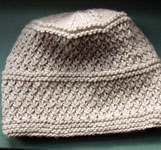 Malabrigo Merino Worsted color pearl knit cap