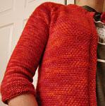 'Sunnyside Cardigan' Handknit cardigan open sweater; Malabrigo Silky Merino Yarn color 158 amoroso