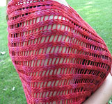 Sunday Market Shawl free knitting pattern; Malabrigo Silky Merino Yarn color 158 amoroso