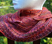 knitted cowl, scarf; Malabrigo Silky Merino Yarn, color 850 archangel