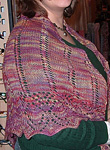knitted wrap, shawl; Malabrigo Silky Merino Yarn, color 850 archangel