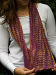5th Avenue Infinity Scarf free knitting pattern; Malabrigo Silky Merino Yarn, color 850 archangel