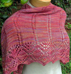 knitted wrap; Malabrigo Silky Merino Yarn, color 850 archangel