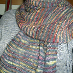knitted scarf; Malabrigo Silky Merino Yarn, color 850 archangel