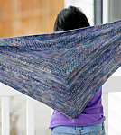knitted shawl; Malabrigo Silky Merino Yarn, color 436 Atardecer