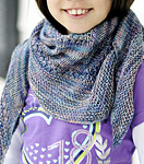 knitted shawl, kerchief; Malabrigo Silky Merino Yarn, color 436 Atardecer