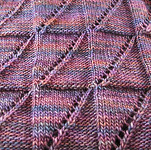 knitted scarf; Malabrigo Silky Merino Yarn, color 436 Atardecer