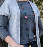 Abalone open short sleeved cardigan sweater free knitting pattern