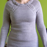 Silken Scabbard pullover raglan boatneck sweater knitting pattern
