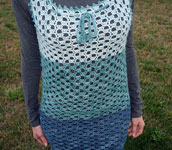 handknit dress; Malabrigo Silky Merino Yarn color 414 cloudy sky