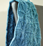 handknit neck warmer, cowl neck scarf; Malabrigo Silky Merino Yarn color 414 cloudy sky