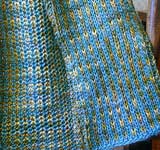 hand woven wrap, shawl; Malabrigo Silky Merino Yarn, color 411 green gray