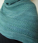 hand knit lacey wrap, shawl; Malabrigo Silky Merino Yarn, color 411 green gray