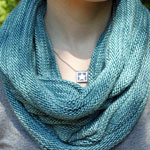 hand knit cowl neck scarf;