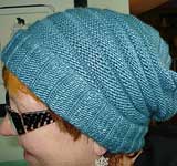 hand knit hat, cap;