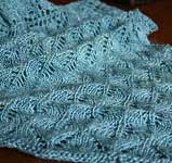 hand knit lacey wrap, shawl; Malabrigo Silky Merino Yarn, color 411 green gray