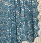 hand knit lacey wrap, shawl;