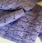 handknit scarf, neckwarmer; Malabrigo Silky Merino Yarn color 414 london sky