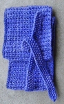knitted scarf; Malabrigo Silky Merino Yarn, color 420 light hiacynth