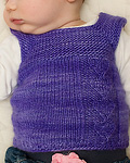 knitted baby vest; Malabrigo Silky Merino Yarn, color 420 light hiacynth