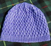 knitted hat, cap; Malabrigo Silky Merino Yarn, color 420 light hiacynth