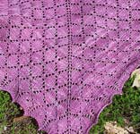 hand knit lace shawl, wrap;