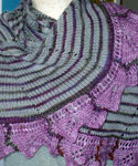 Silky Stripy Betiko shawl, wrap