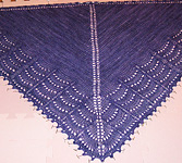 knitted lacey scarf; Malabrigo Silky Merino Yarn, color 30 purple mystery