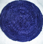 knitted tam, beret, hat; Malabrigo Silky Merino Yarn, color 30 purple mystery