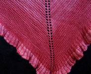 handknit shawl, wrap;