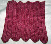 handknit cowl neck scarf; Malabrigo Silky Merino Yarn, color 400 rupestre