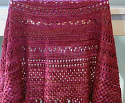 handknit lacey wrap, shawl;