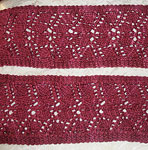 handknit lacey scarf;